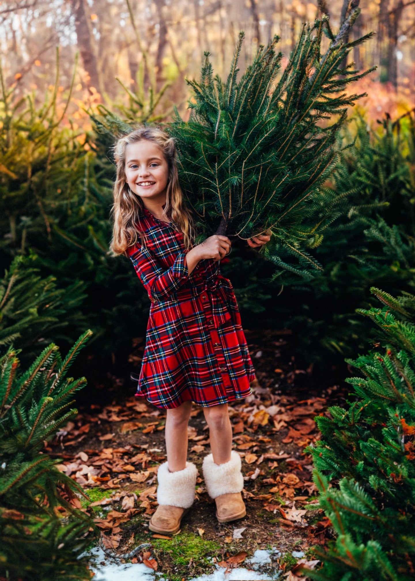 Winter Spice Kids Flannel Dress