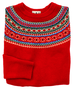 Winter Berry Fair Isle Sweater