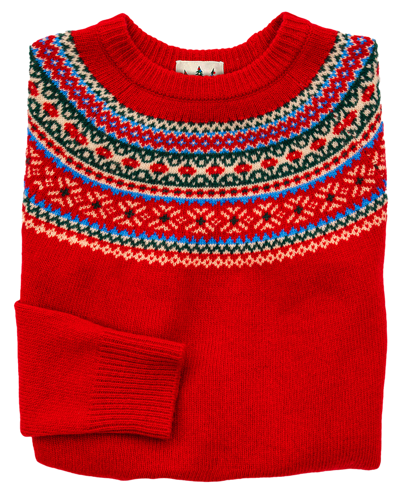 Winter Berry Fair Isle Sweater