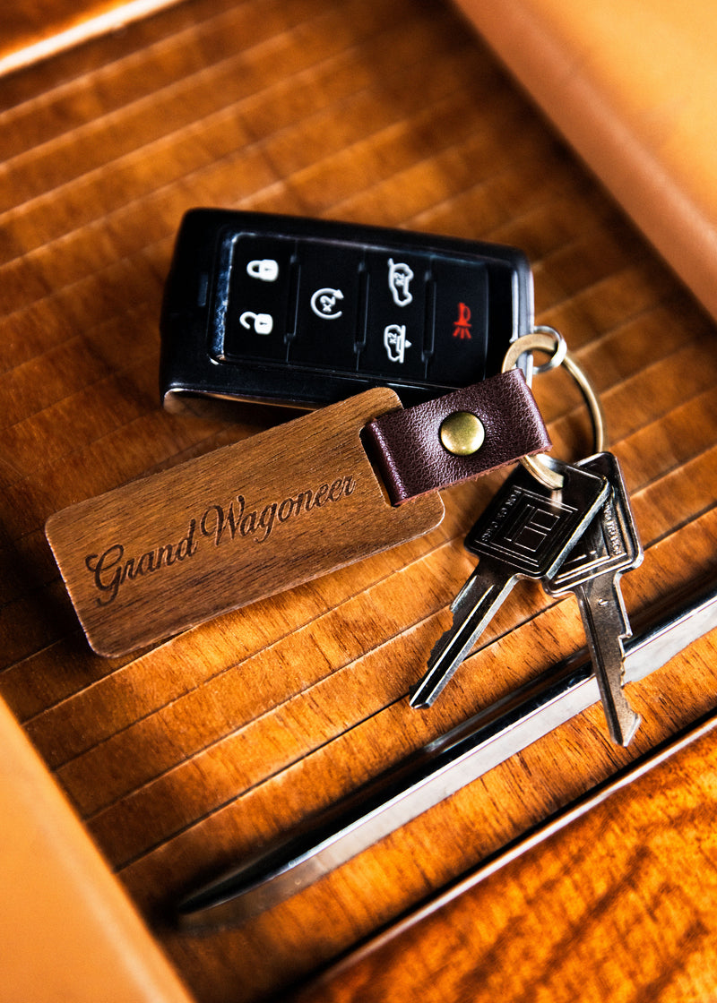 Jeep® x KJP Grand Wagoneer Wooden Keychain