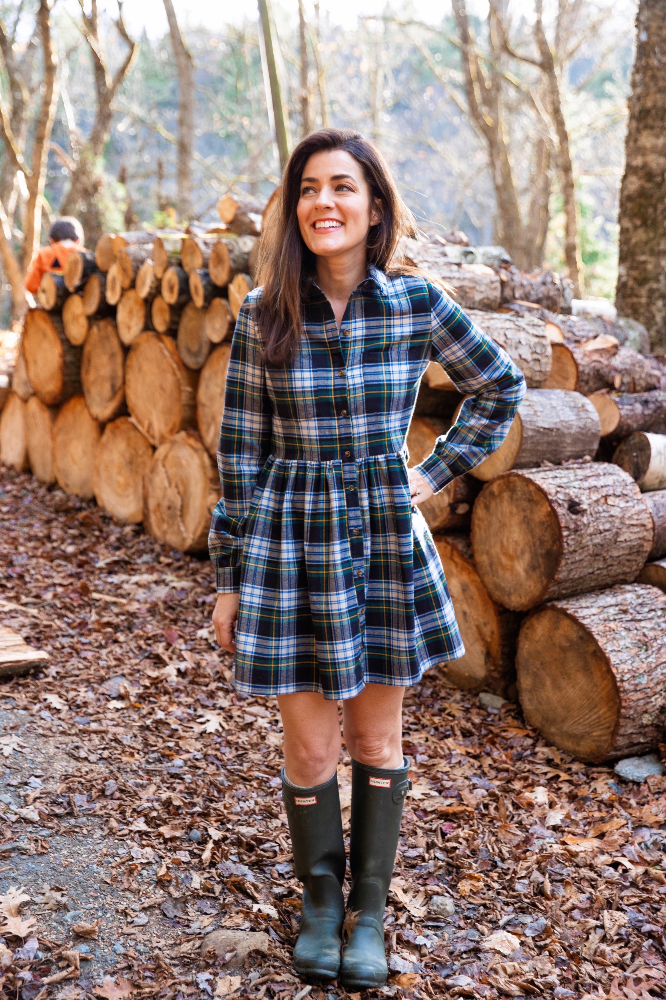 Woodland Fir Flannel Dress