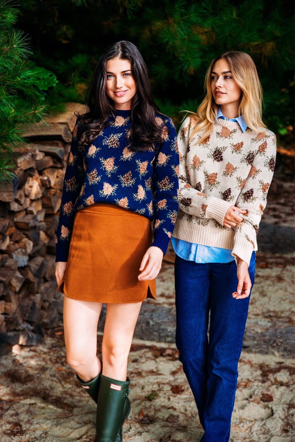 Woodland Pine Sweater in Cream