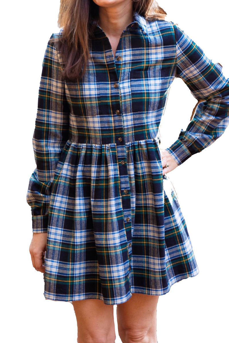 Woodland Fir Flannel Dress Kiel James Patrick Woodland Fir Flannel Dress Kiel James Patrick