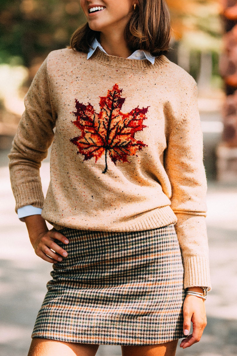 Woodstock Maple Leaf Donegal Sweater