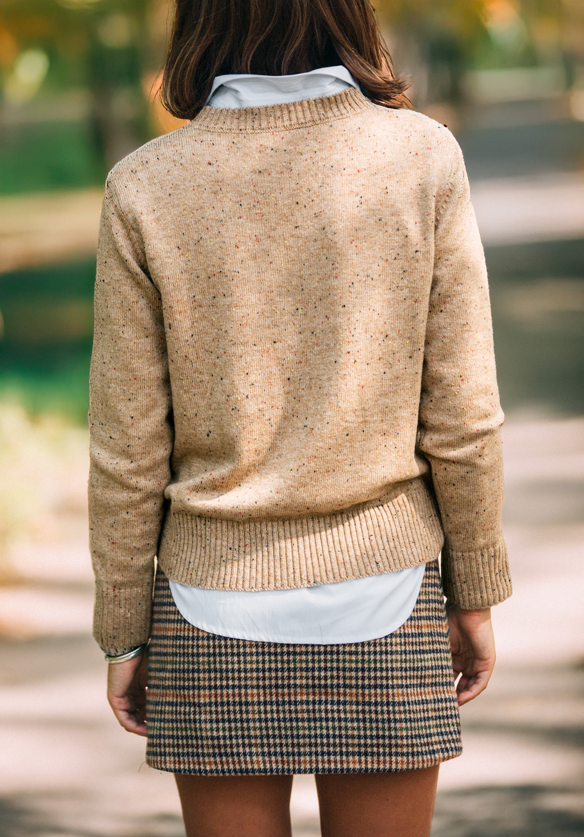 KJP Women's Woodstock Maple Leaf Donegal Crewneck Fall Sweater – Kiel ...