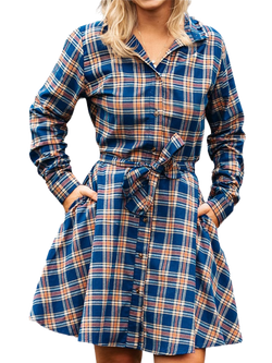 Acadia Coast Flannel Dress