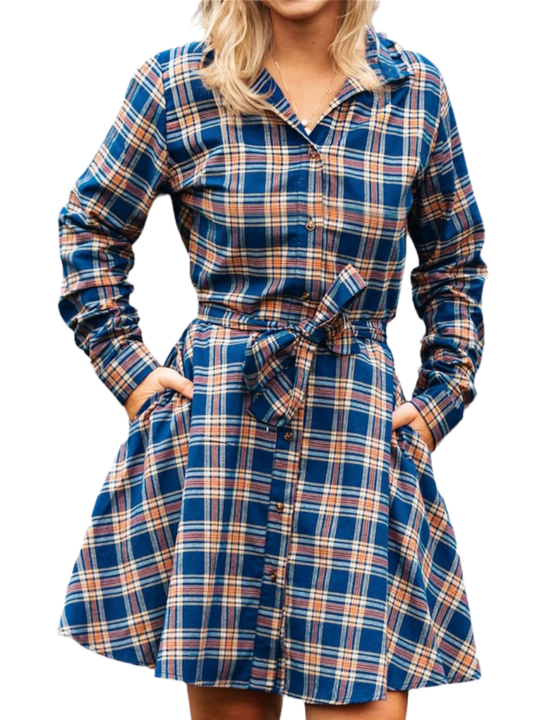 Acadia Coast Flannel Dress