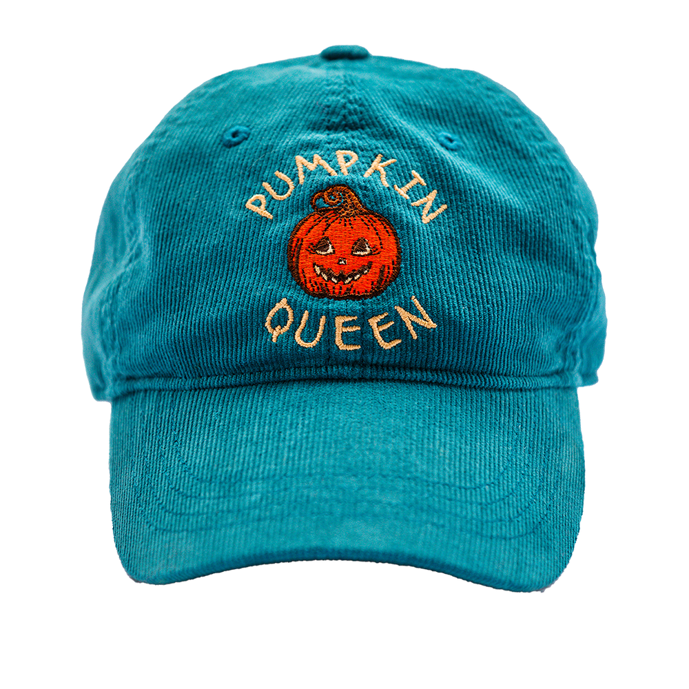 KJP Pumpkin Queen Embroidered Corduroy Ball Cap in Teal – Kiel