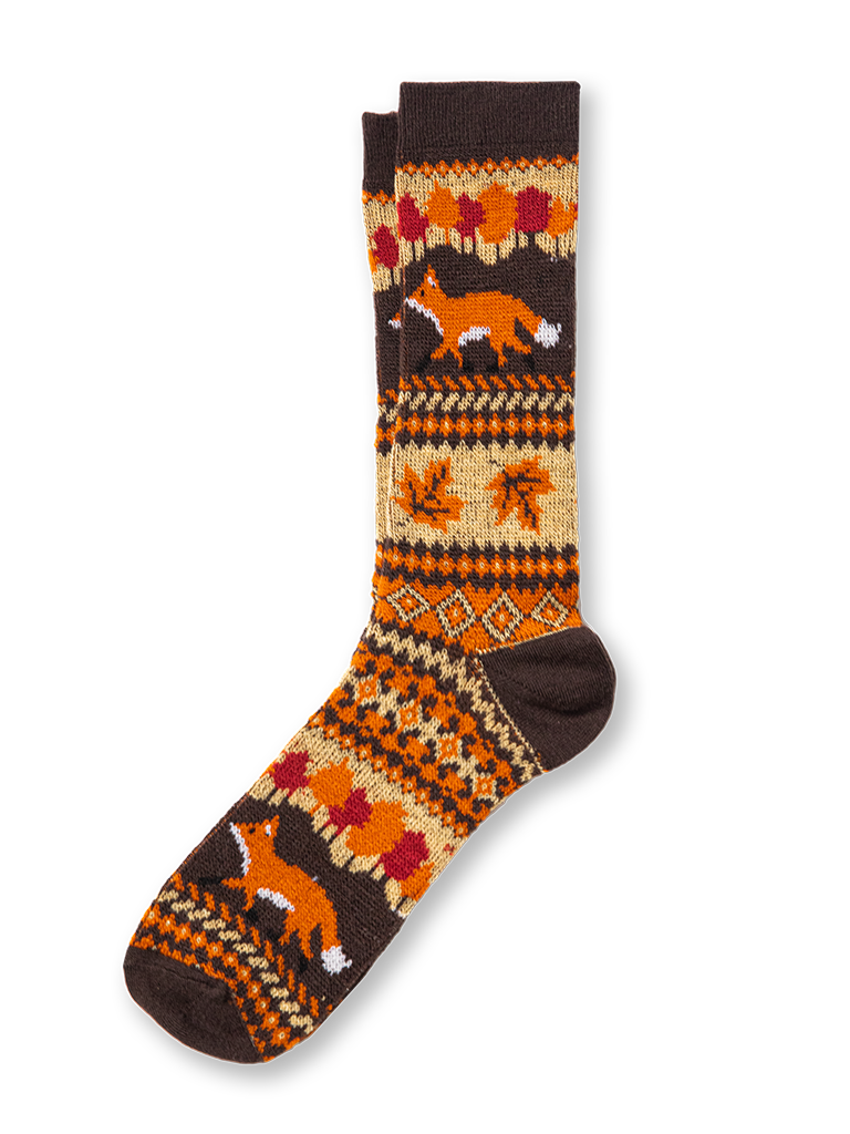 The Fox and the Foliage Socks