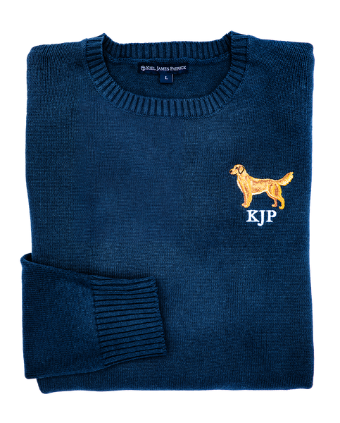 KJP Women's American Golden Retriever Embroidered Monogram Sweater ...