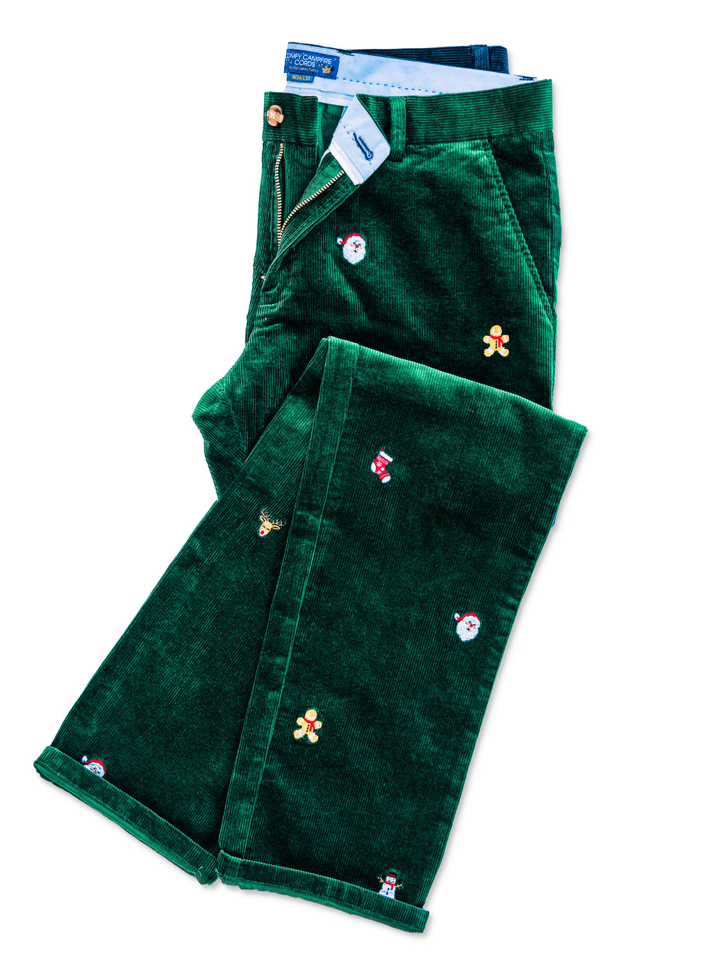 KJP Men's Festive Holiday Embroidered Corduroy Pants in Green – Kiel James  Patrick