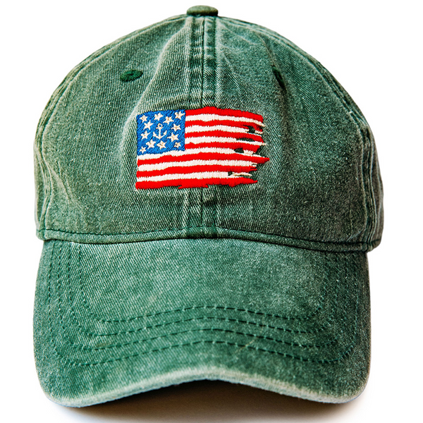 KJP Old Glory Embroidered Twill Ball Cap in Green – Kiel James Patrick