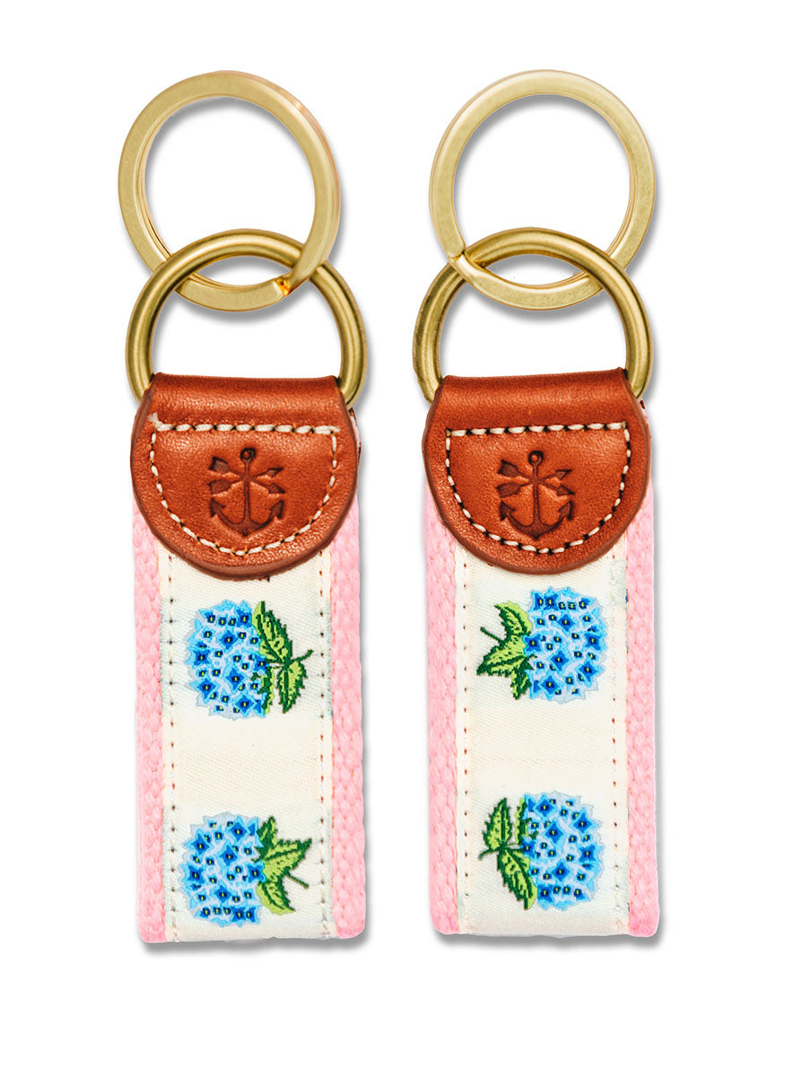 Hydrangea Bloom Ribbon Key Fob