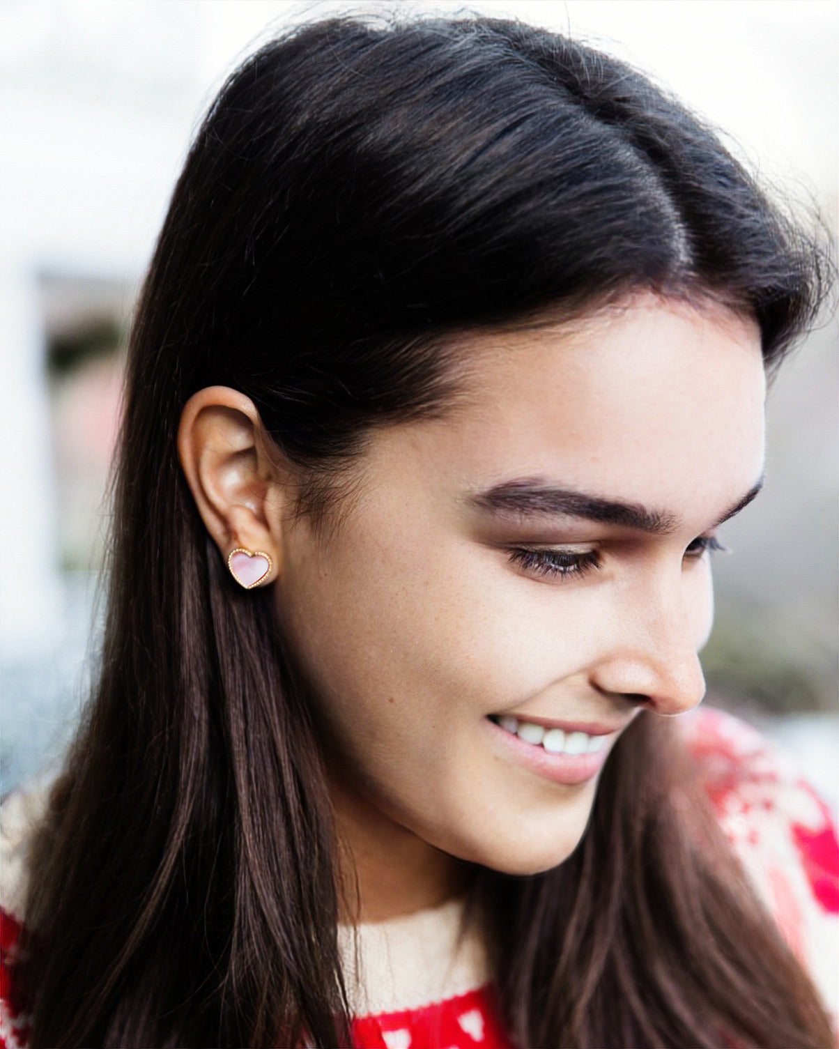 Heart of the Sea Mother of Pearl Earrings