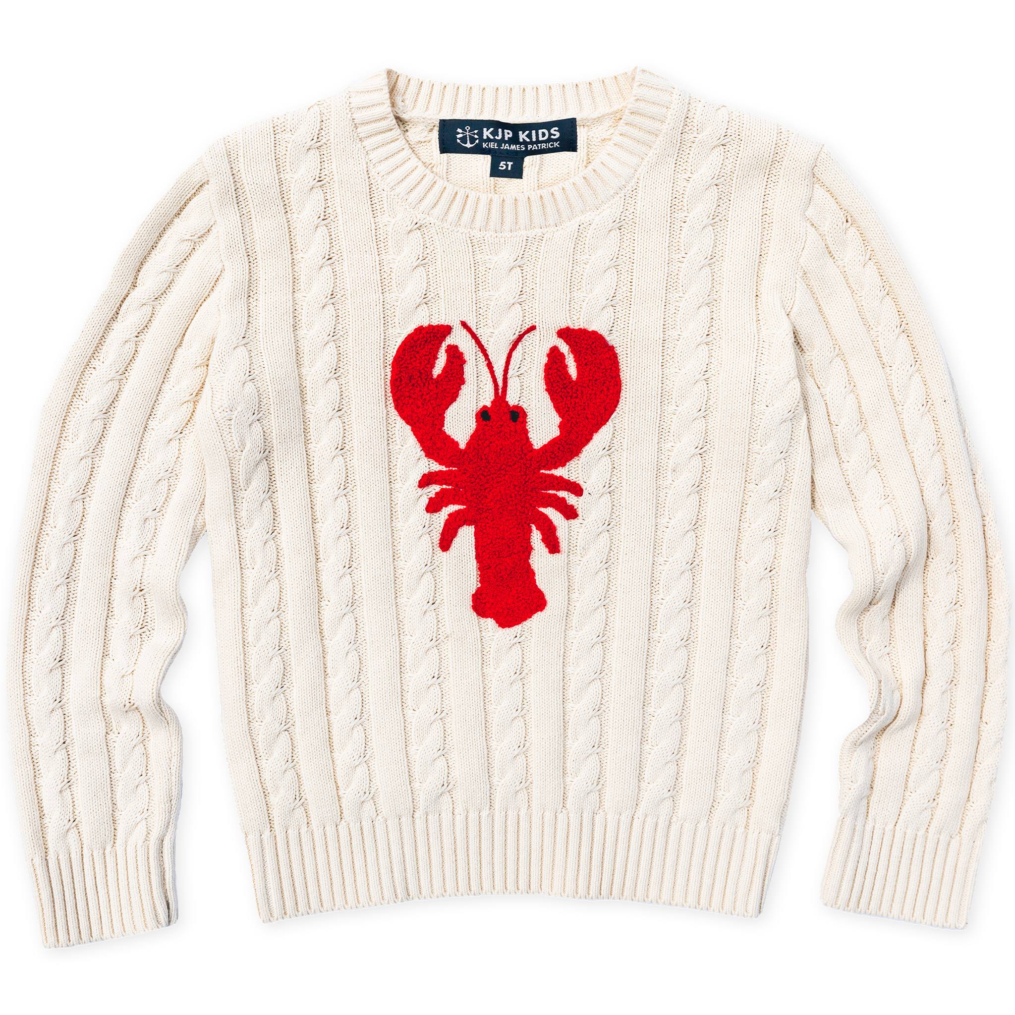 Lobster Cable Knit Kids Sweater