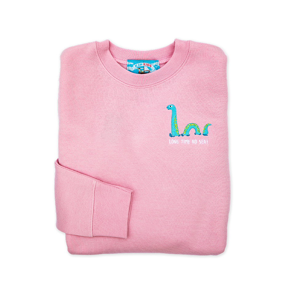 Long Time No Sea Embroidered Kids Sweatshirt