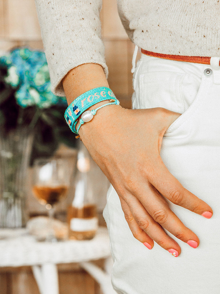 Sea Foam Pearl Knot Bracelet