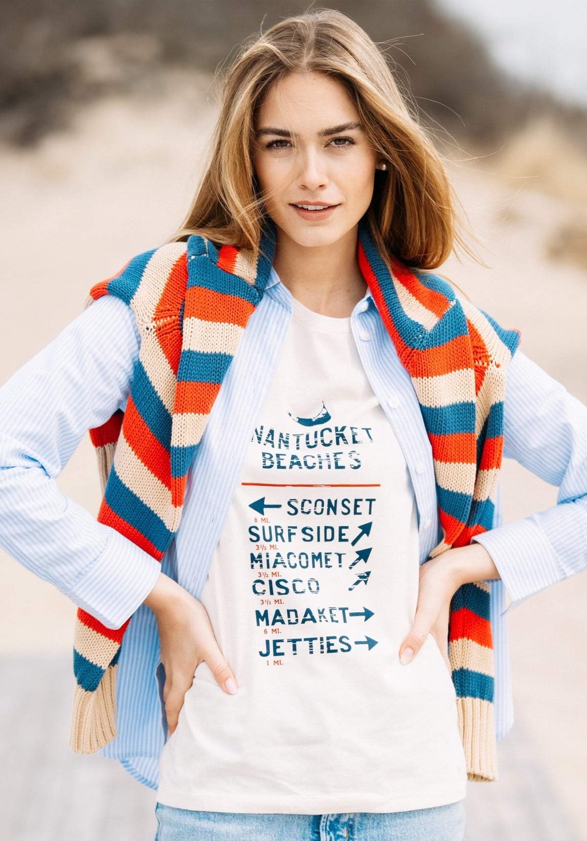 Nantucket Beaches Graphic T-Shirt