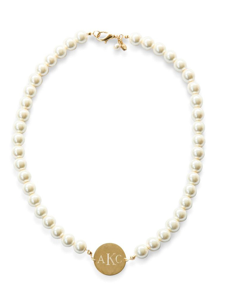 Engravable Pearl Graduation Necklace