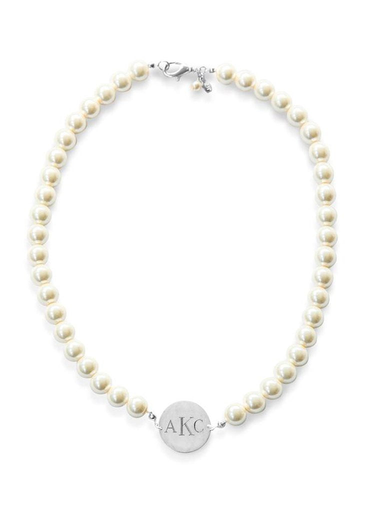 Engravable Pearl Graduation Necklace