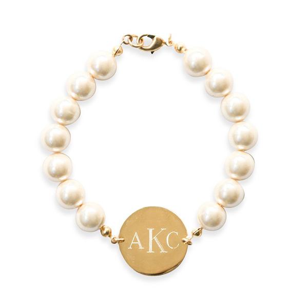 Engravable Pearl Graduation Bracelet