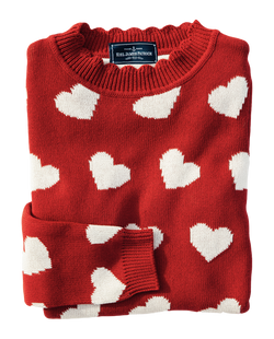 Red Heart Scalloped Sweater