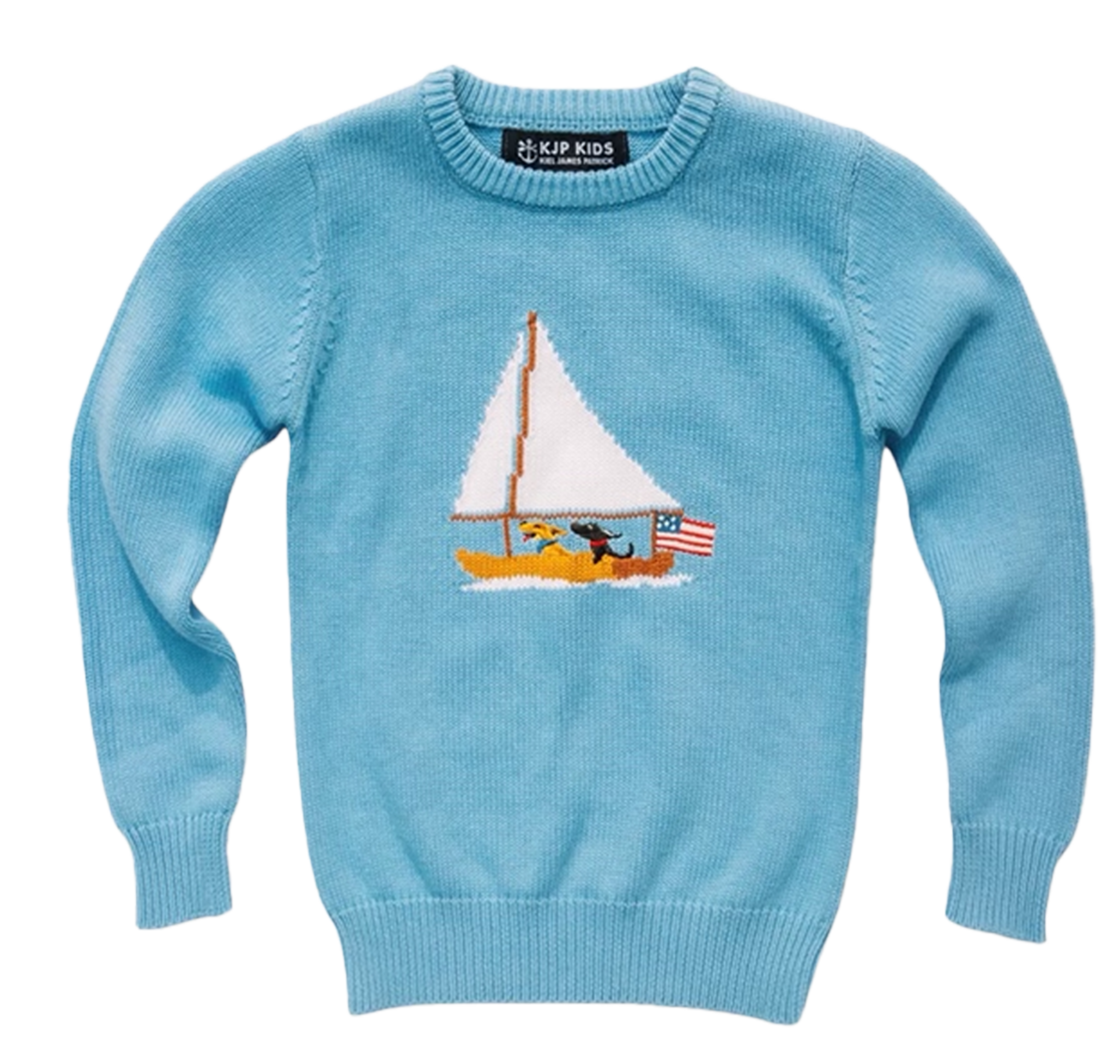 Ruff Day at Sea Kids Sweater- Light Blue