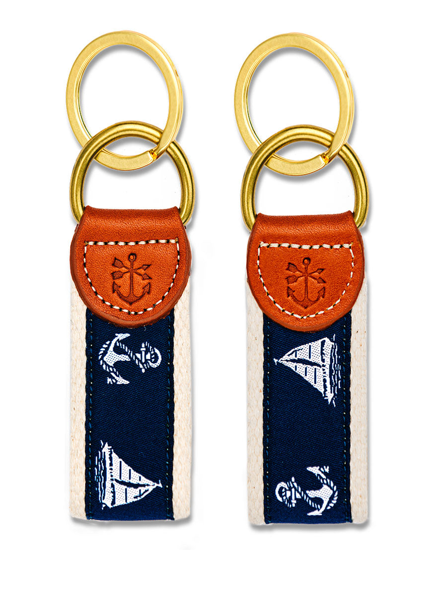 Maritime Ribbon Key Fob