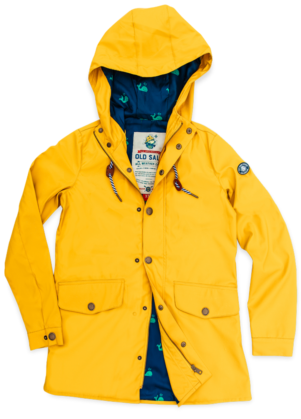 KJP Women's Old Salt Waterproof Fisherman Raincoat in Yellow