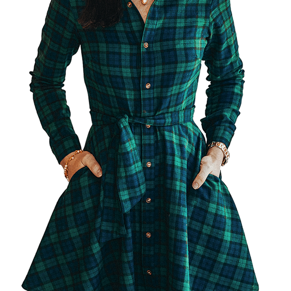 Under the Mistletoe Flannel Dress – Kiel James Patrick