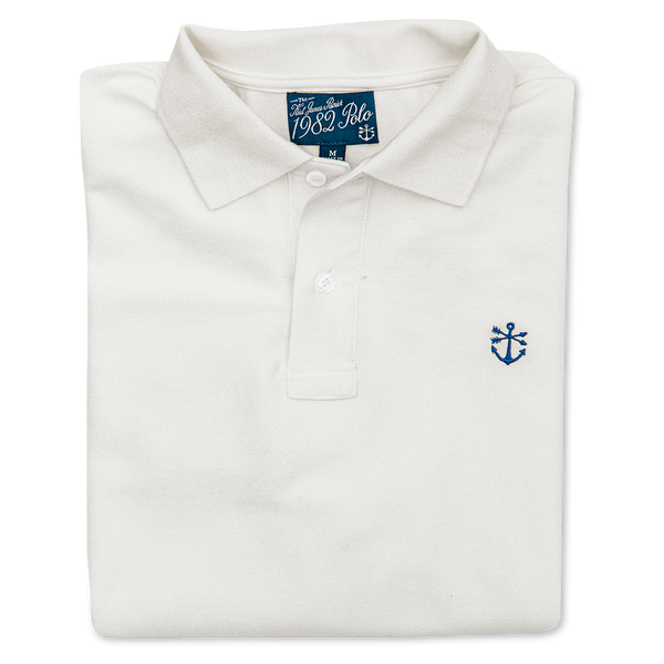 KJP Men's Chatham 1982 Pique Polo Shirt in White – Kiel James Patrick