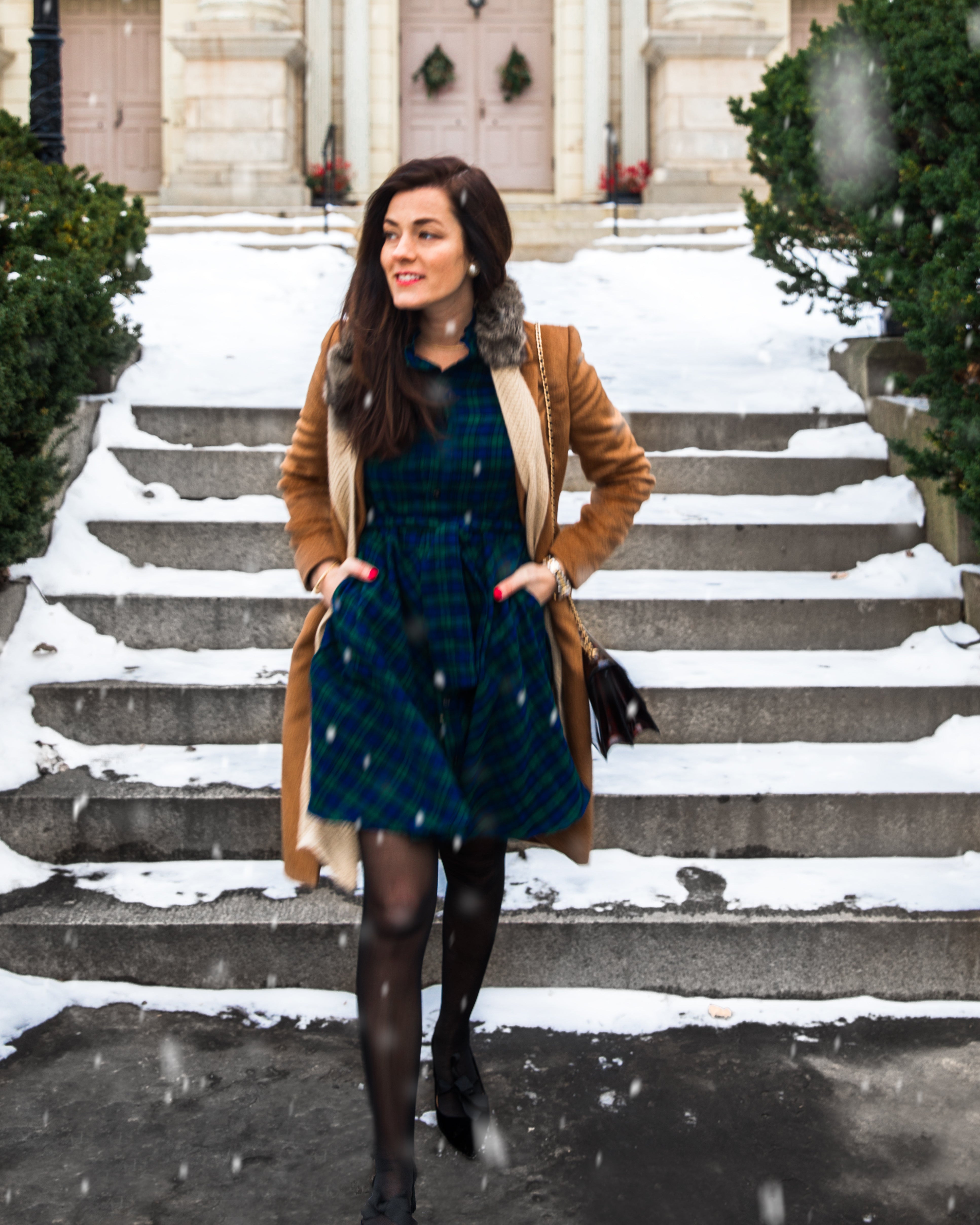 Under the Mistletoe Flannel Dress