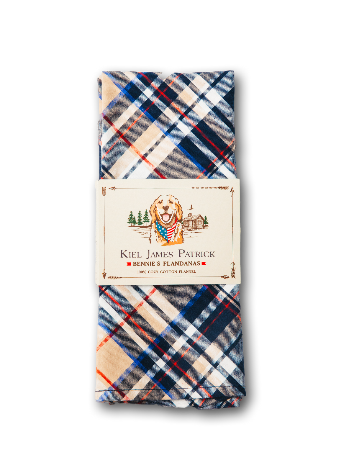 Acorn Harvest Flannel Dog Bandana