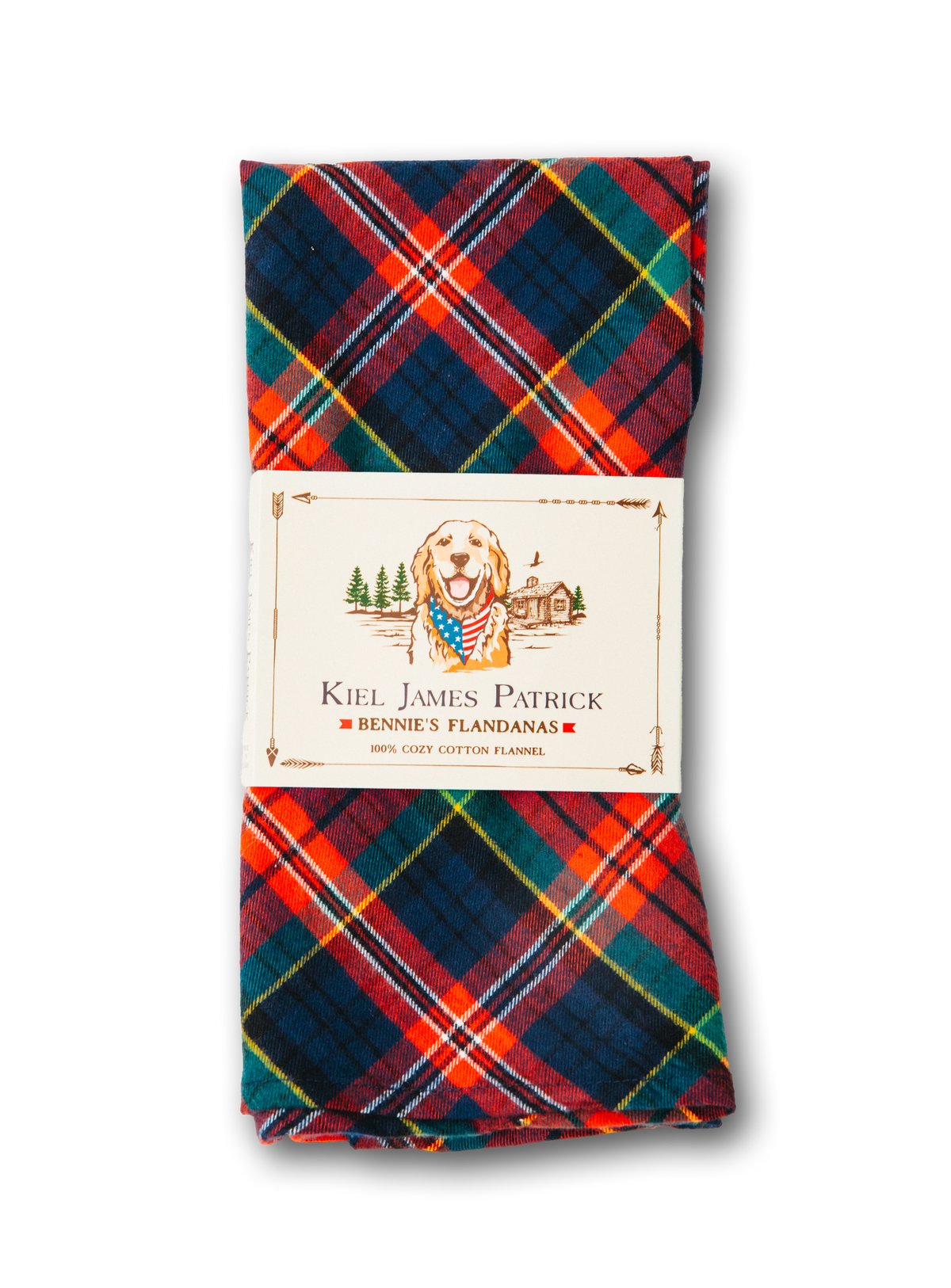 Maple Lake Trail Flannel Dog Bandana