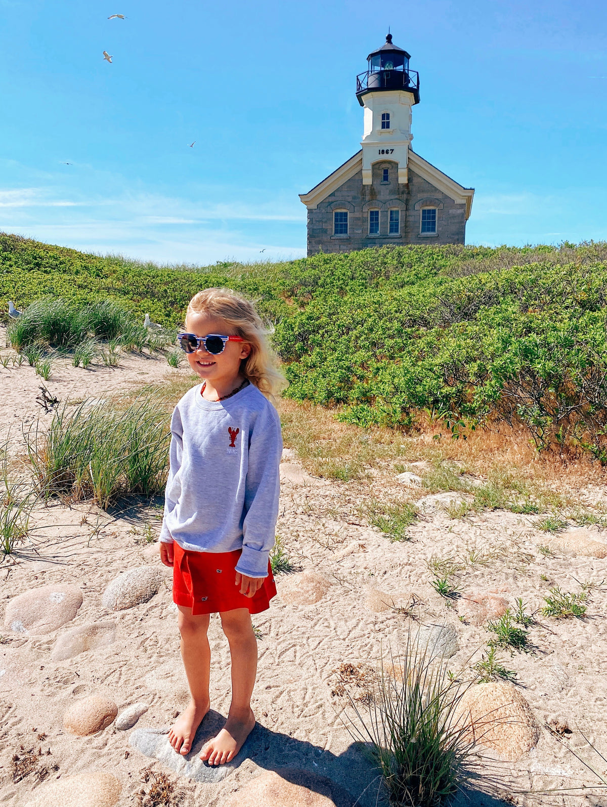 Seaclaw Merry Kids Embroidered Monogram Sweatshirt