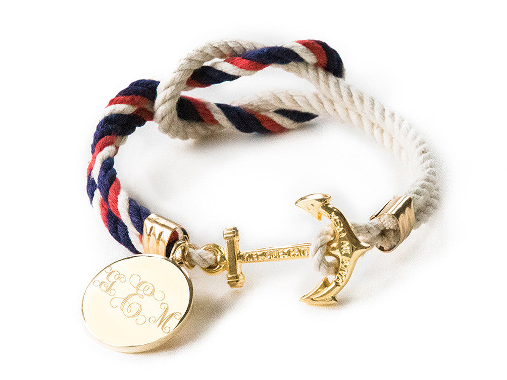 American Classic Mom-o-gram - Kiel James Patrick Anchor Bracelet Made in the USA