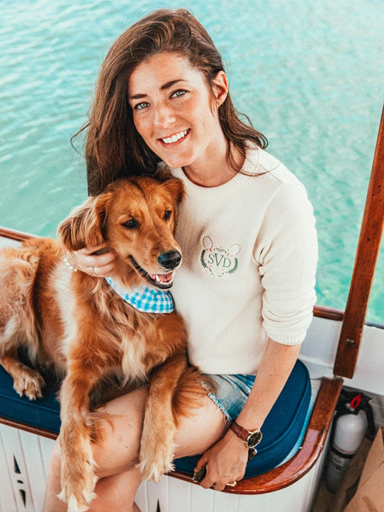 Newport Tennis Club Embroidered Monogram Sweater - Women's