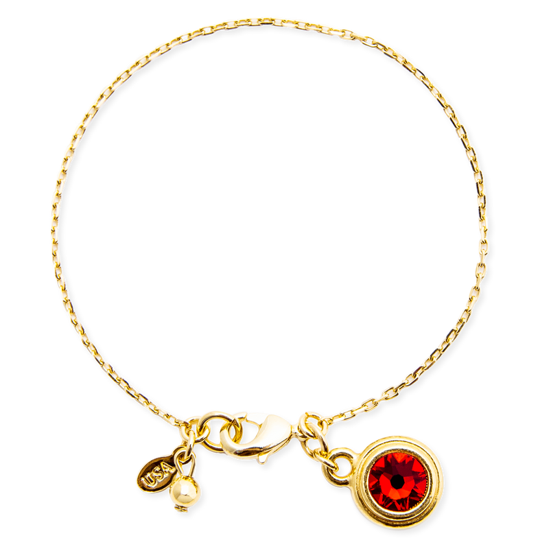 Custom Initial & Birthstone Bracelet - Danique Jewelry