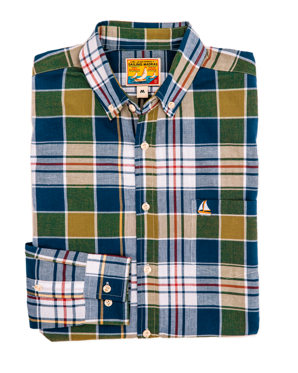 Narragansett Bay Sailing Madras Shirt