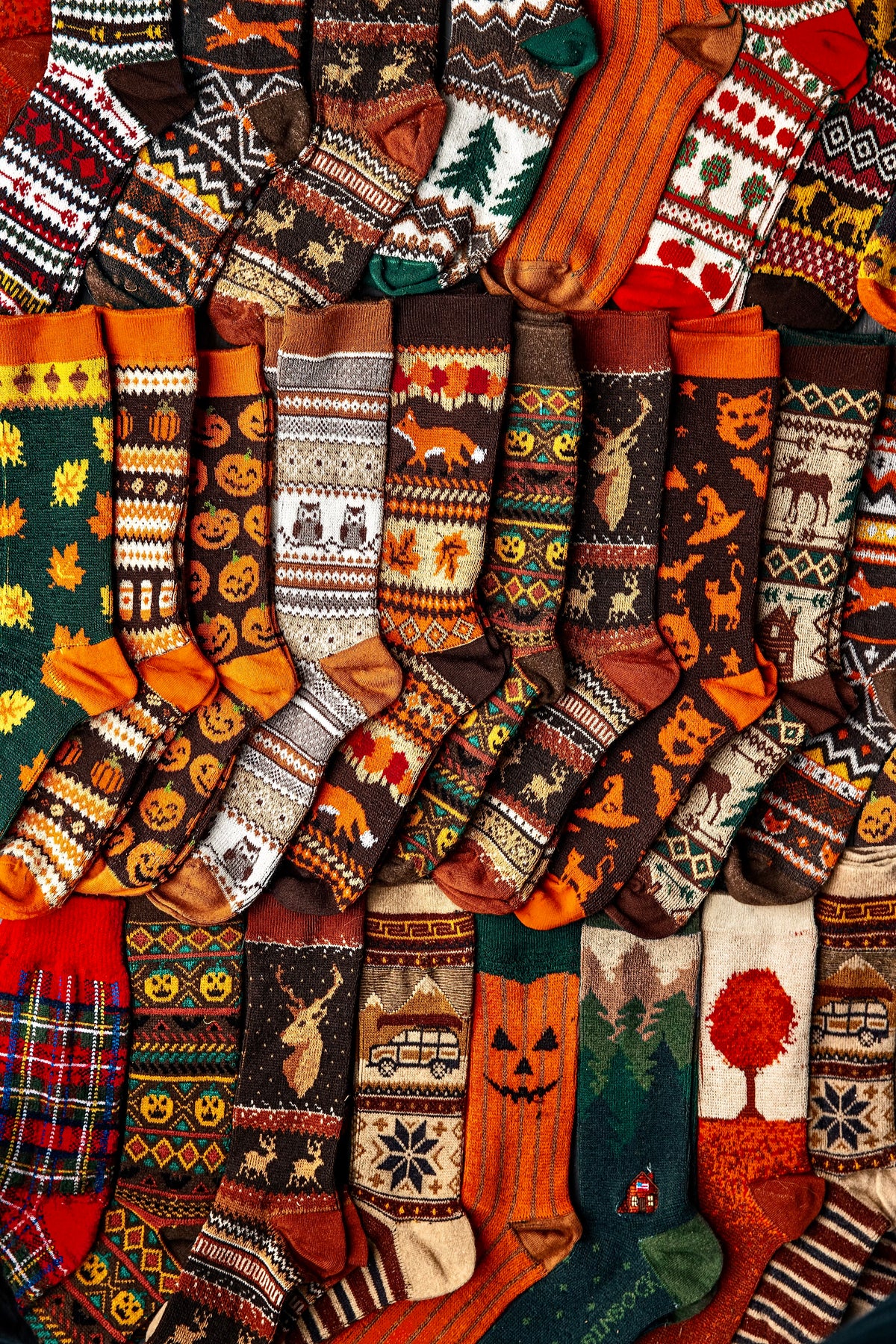 The Fox and the Foliage Socks