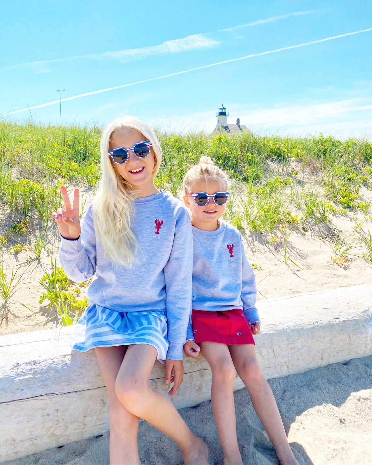 Seaclaw Merry Kids Embroidered Monogram Sweatshirt
