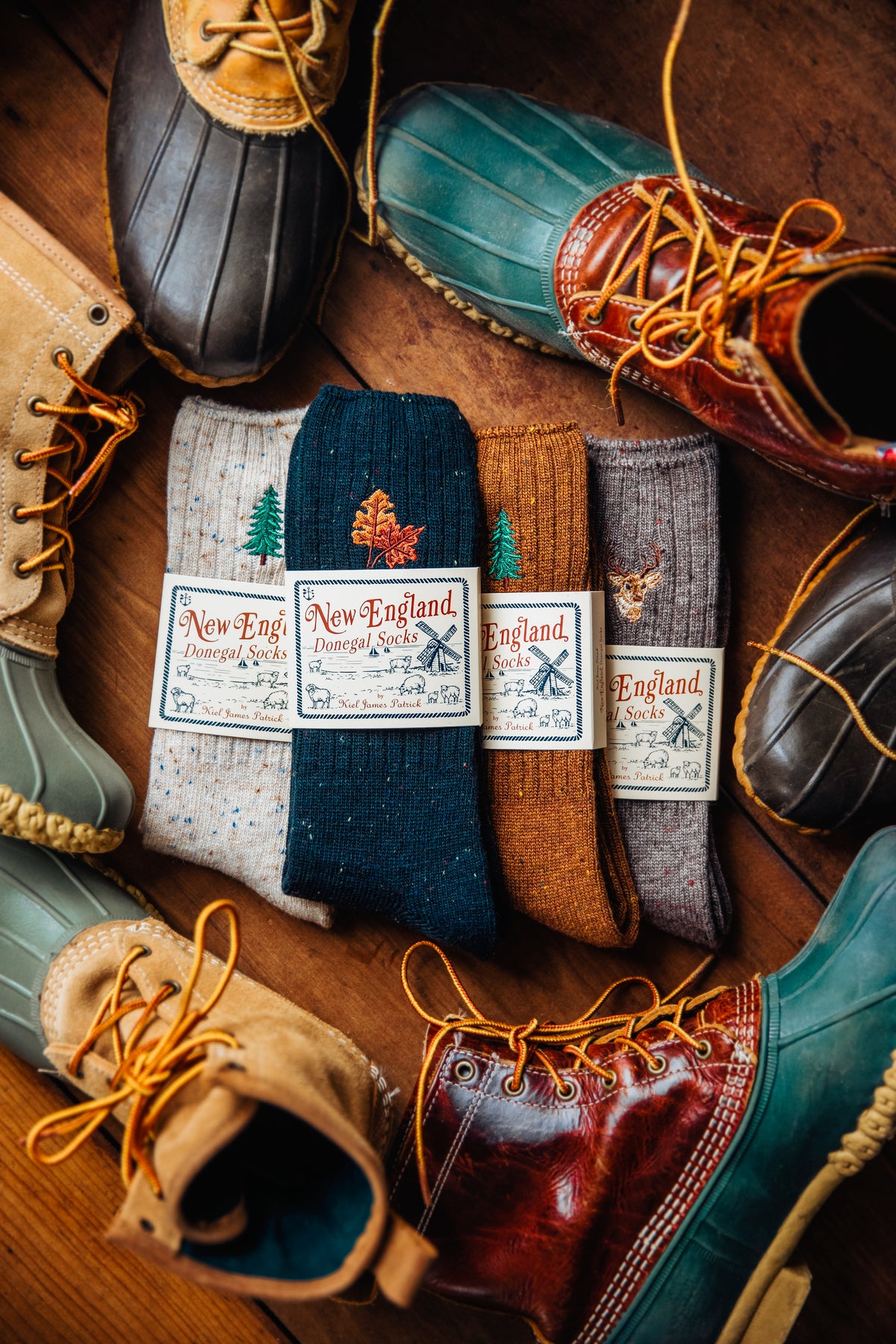 Oak Leaf Donegal Socks