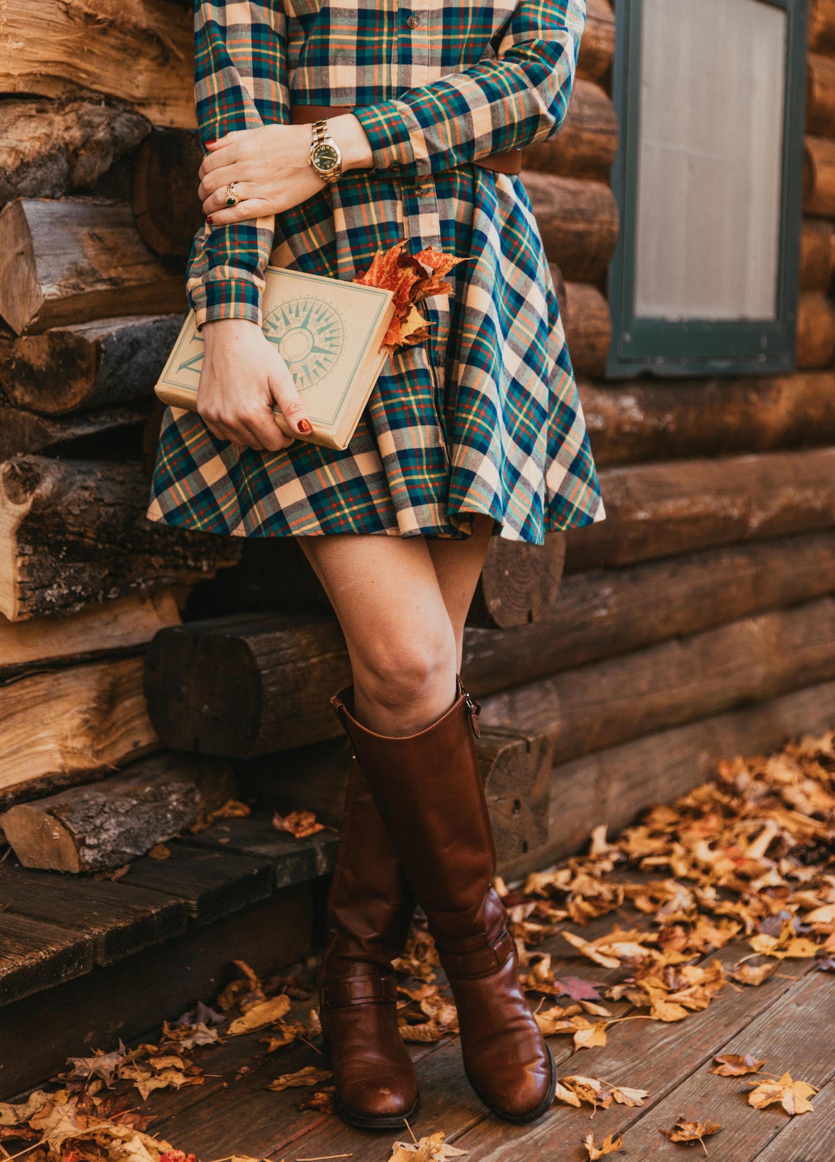 New England House Flannel Dress