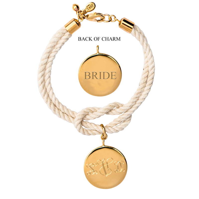 East Hampton Knot Monogram Wedding Bracelet