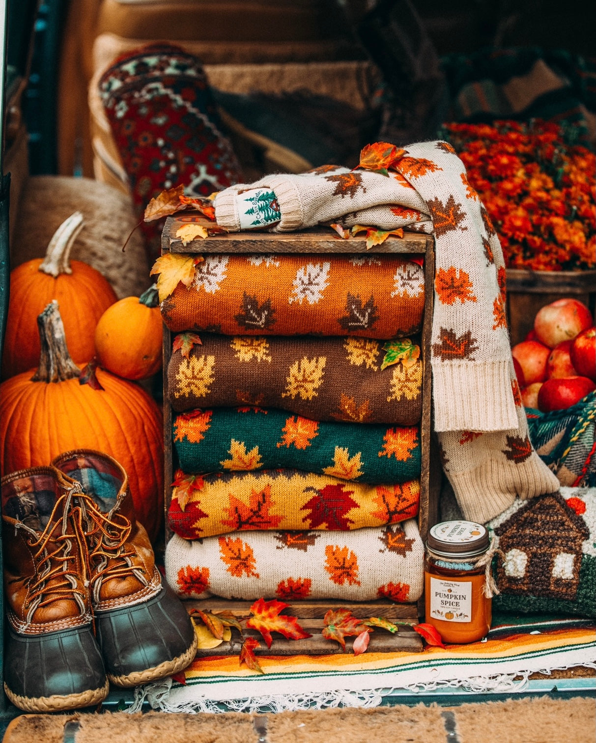 KJP Big Cozy Fall Leaf Crewneck Sweater – Kiel James Patrick