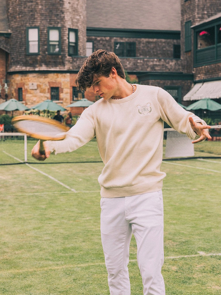 Newport Tennis Club Embroidered Monogram Sweater - Men's