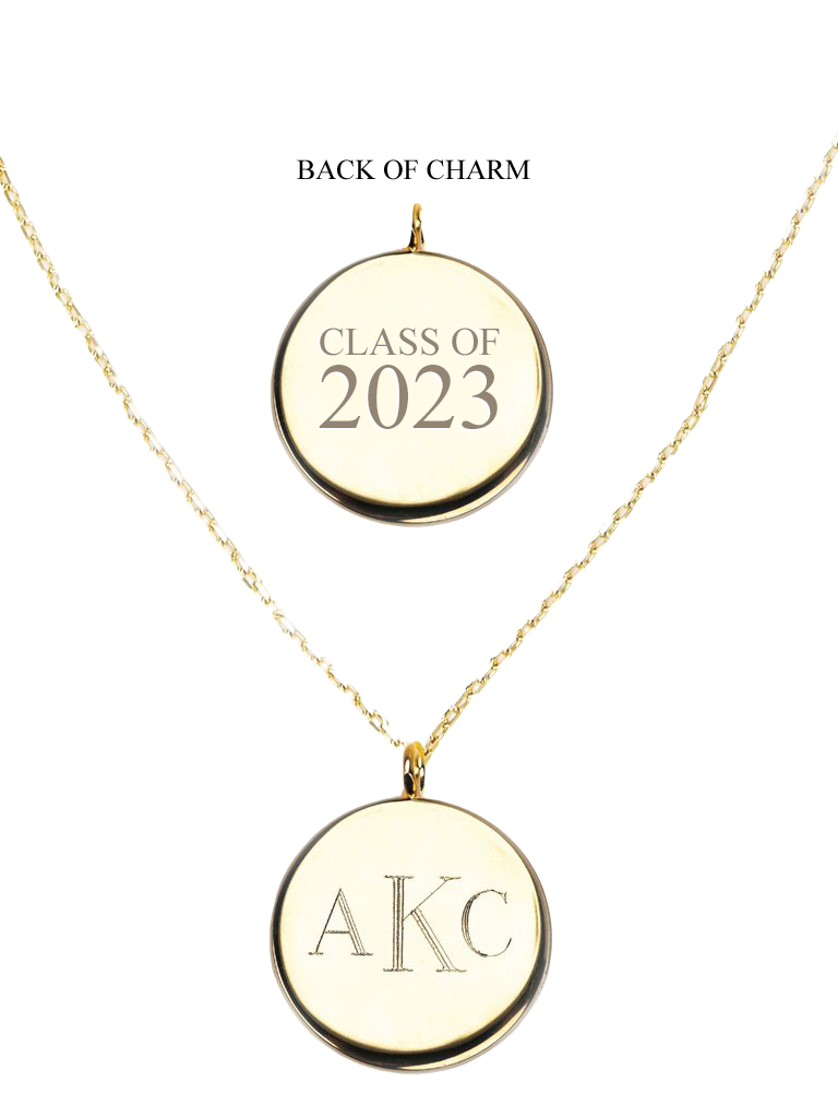 Gold Class of 2023 Monogram Pendant Necklace Kiel James Patrick