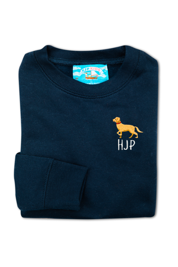 Nantucket Golden Kids Embroidered Monogram Sweatshirt