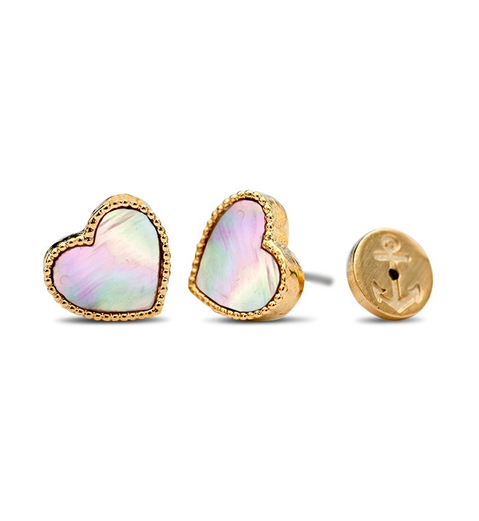 Heart of the Sea Mother of Pearl Earrings