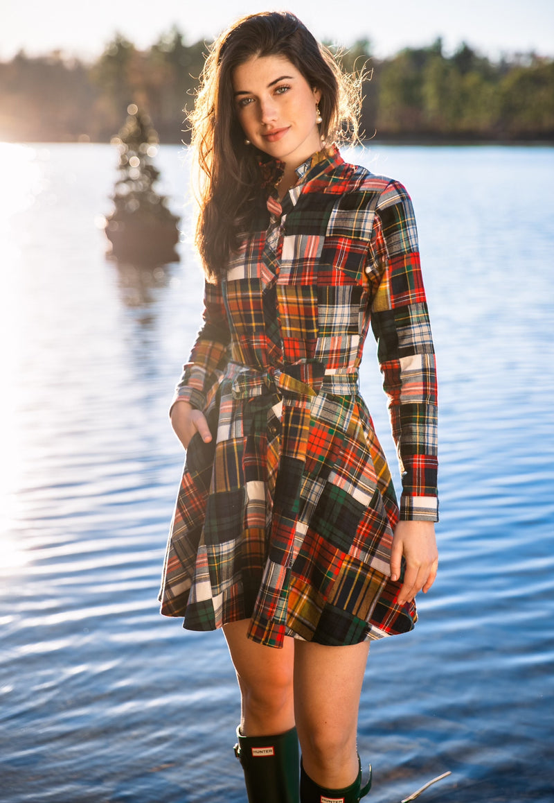Holiday Patchwork Flannel Dress – Kiel James Patrick